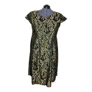 2522 Women’s Sz XXL Lace Dress Mother Of The Bride Cap Sleeve Midi